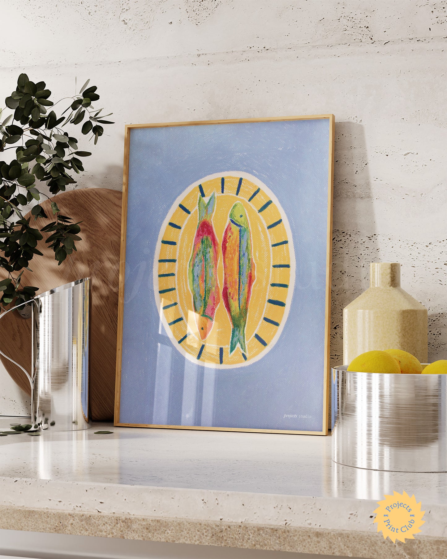 Fish Series Fish For Dinner Print Blue ✹ Digital Download