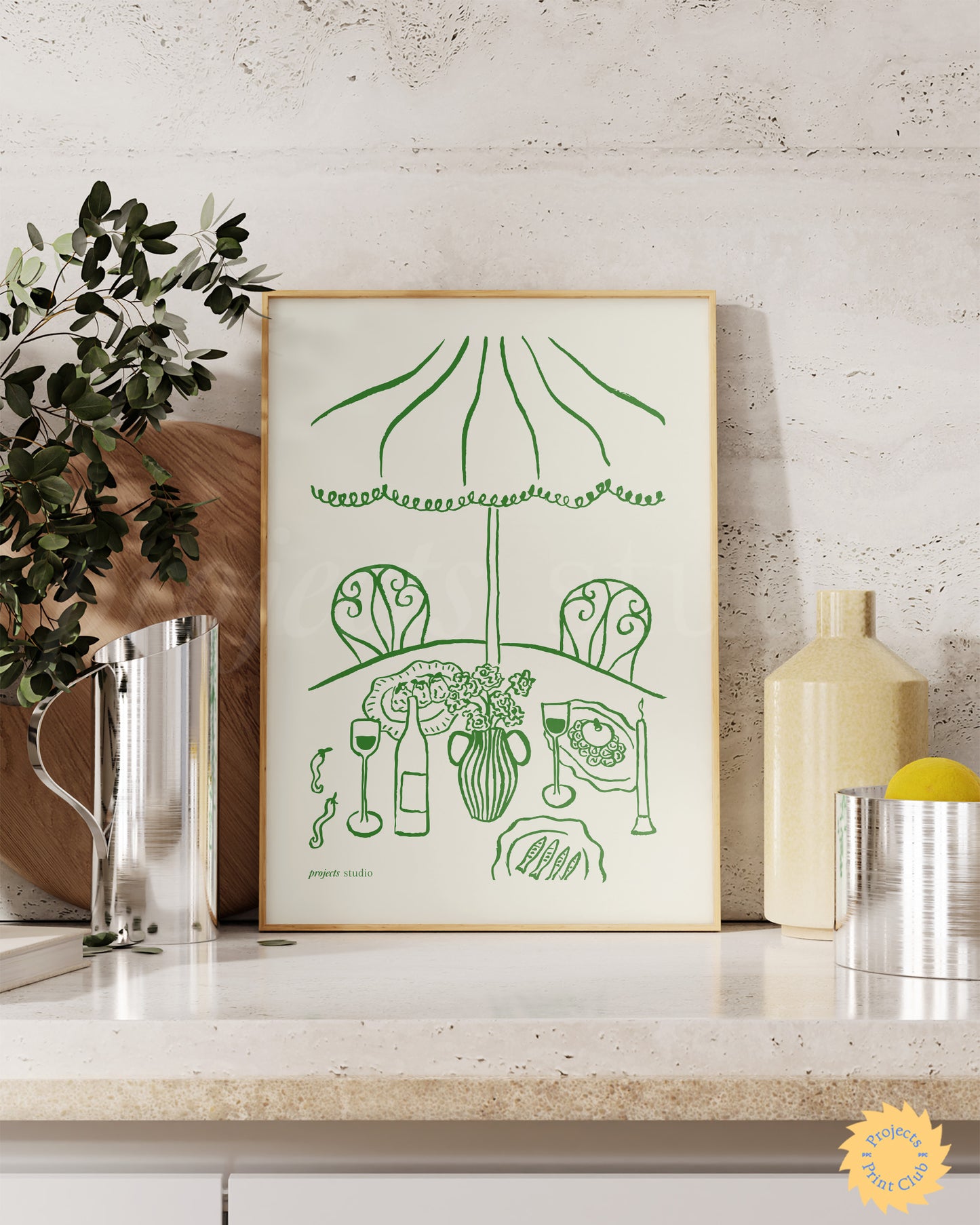 Dinner in the Garden Print Green ✹ Digital Download