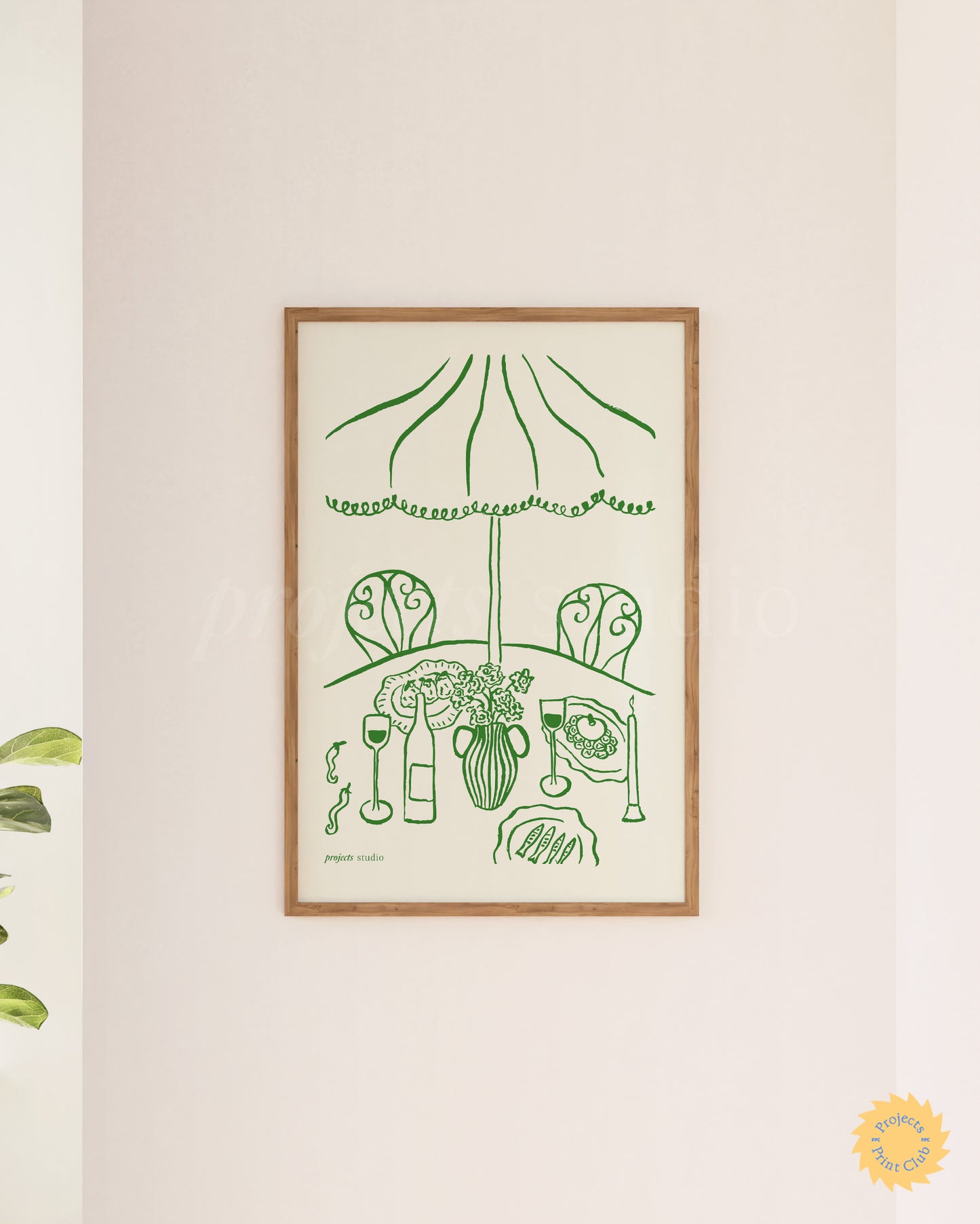 Dinner in the Garden Print Green ✹ Digital Download