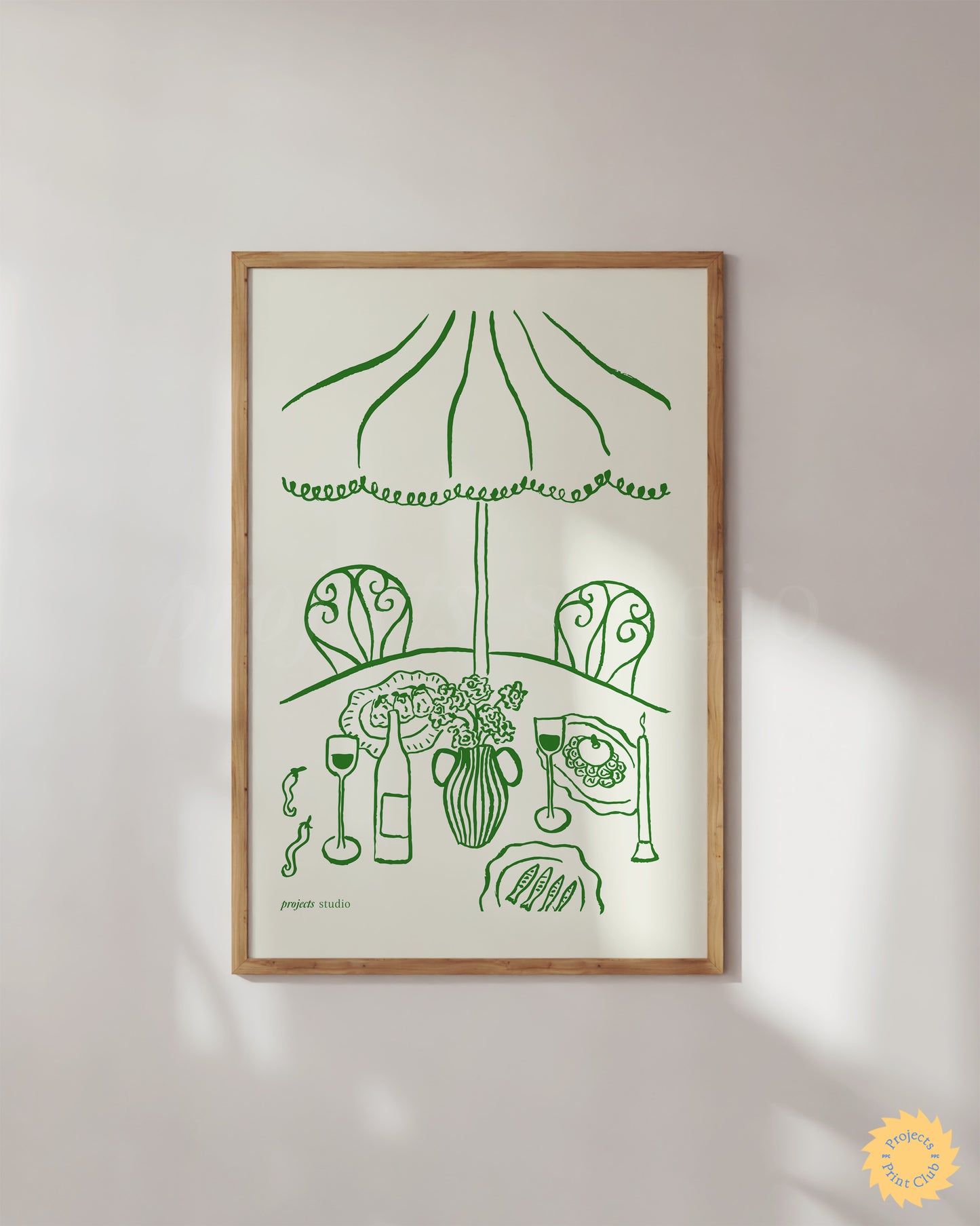Dinner in the Garden Print Green ✹ Digital Download
