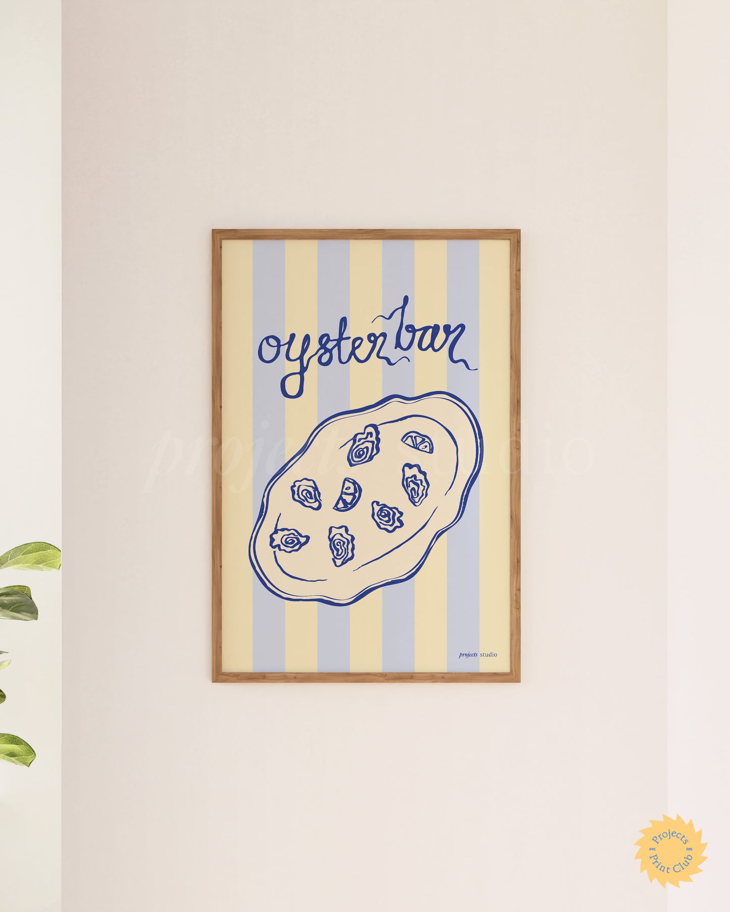 Oyster Bar Print Pastel Stripe ✹ Digital Download