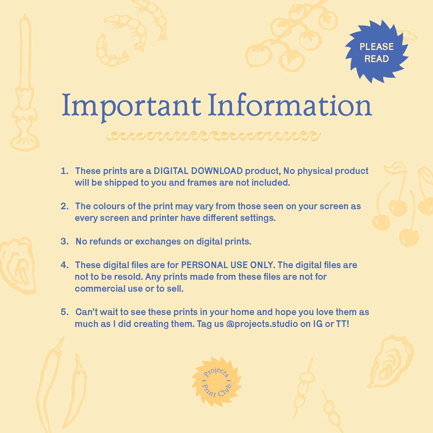 A Seafood Summer Print ✹ Digital Download