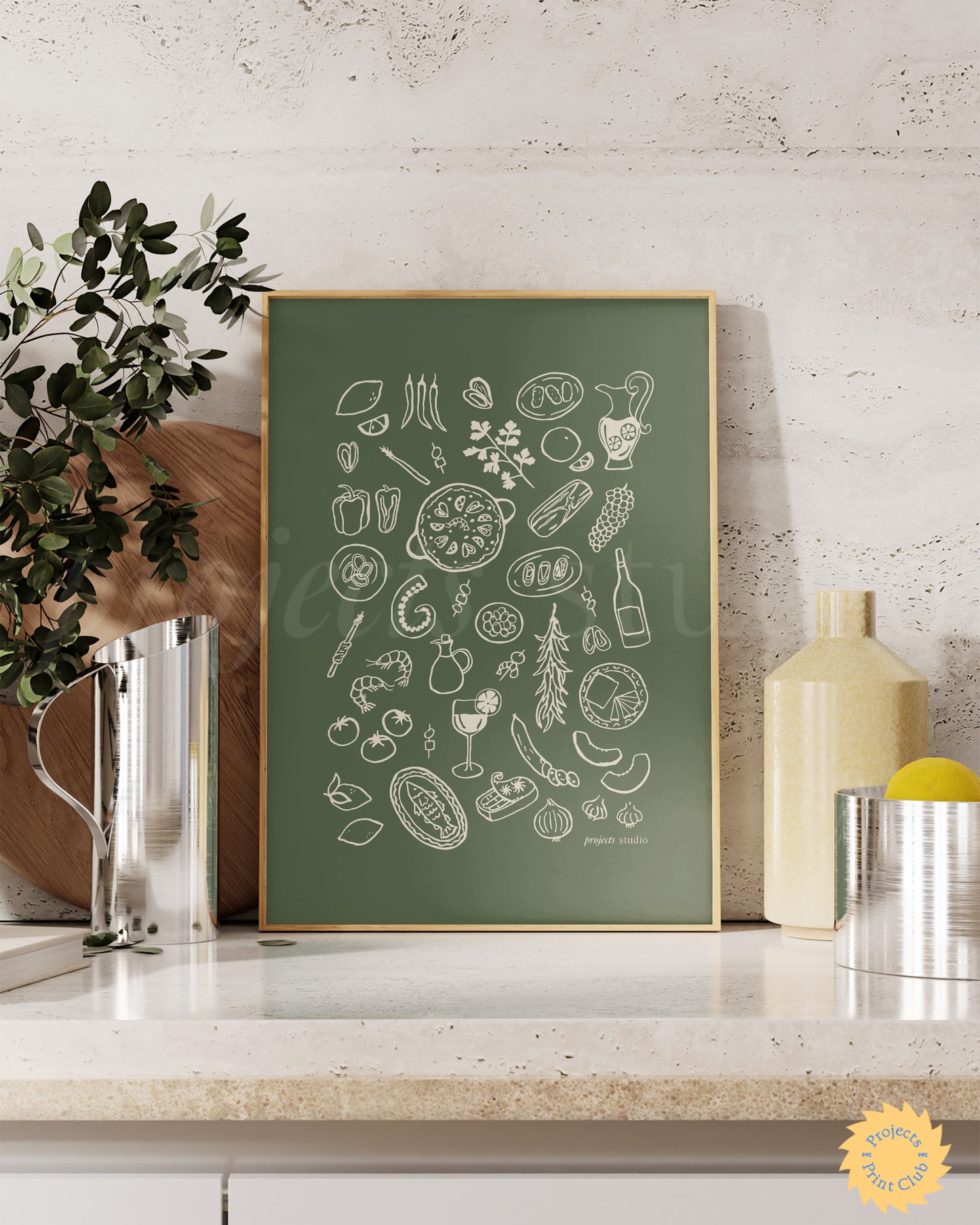 Spanish Summer Print Olive Green ✹ Digital Download