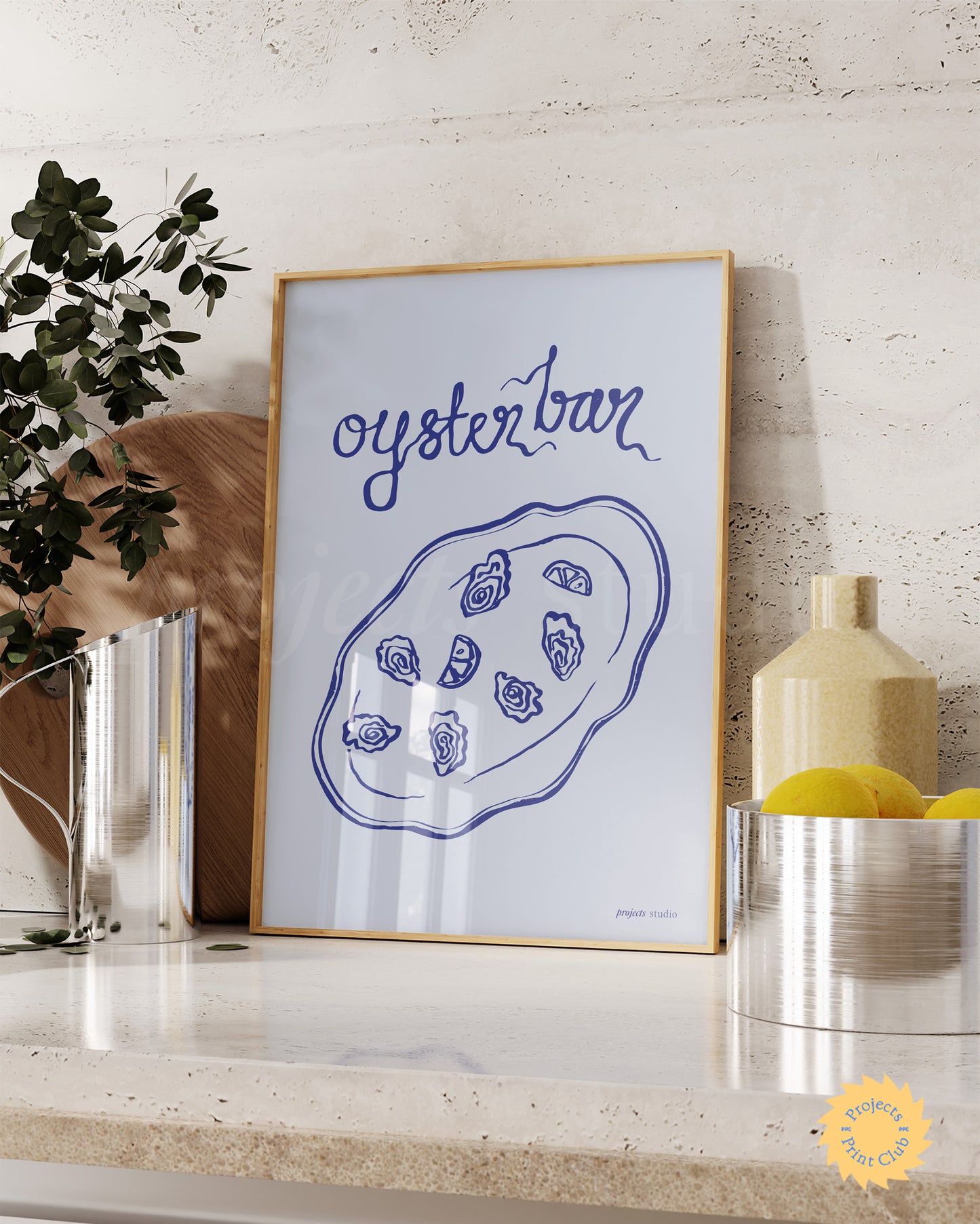 Oyster Bar Print Light Blue ✹ Digital Download