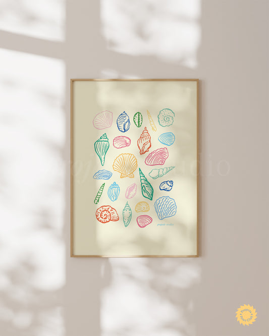 Seashell Print Multi ✹ Digital Download