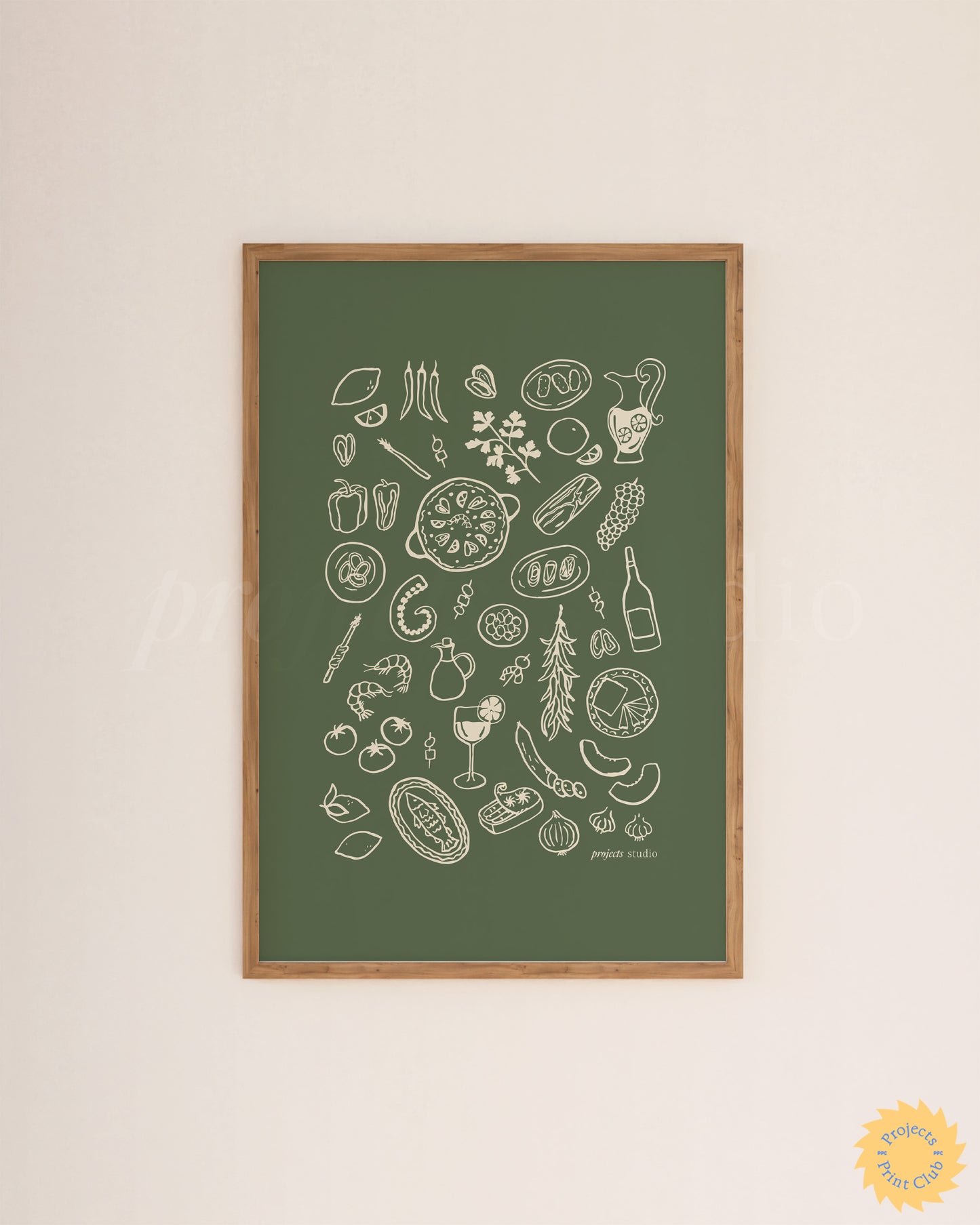 Spanish Summer Print Olive Green ✹ Digital Download