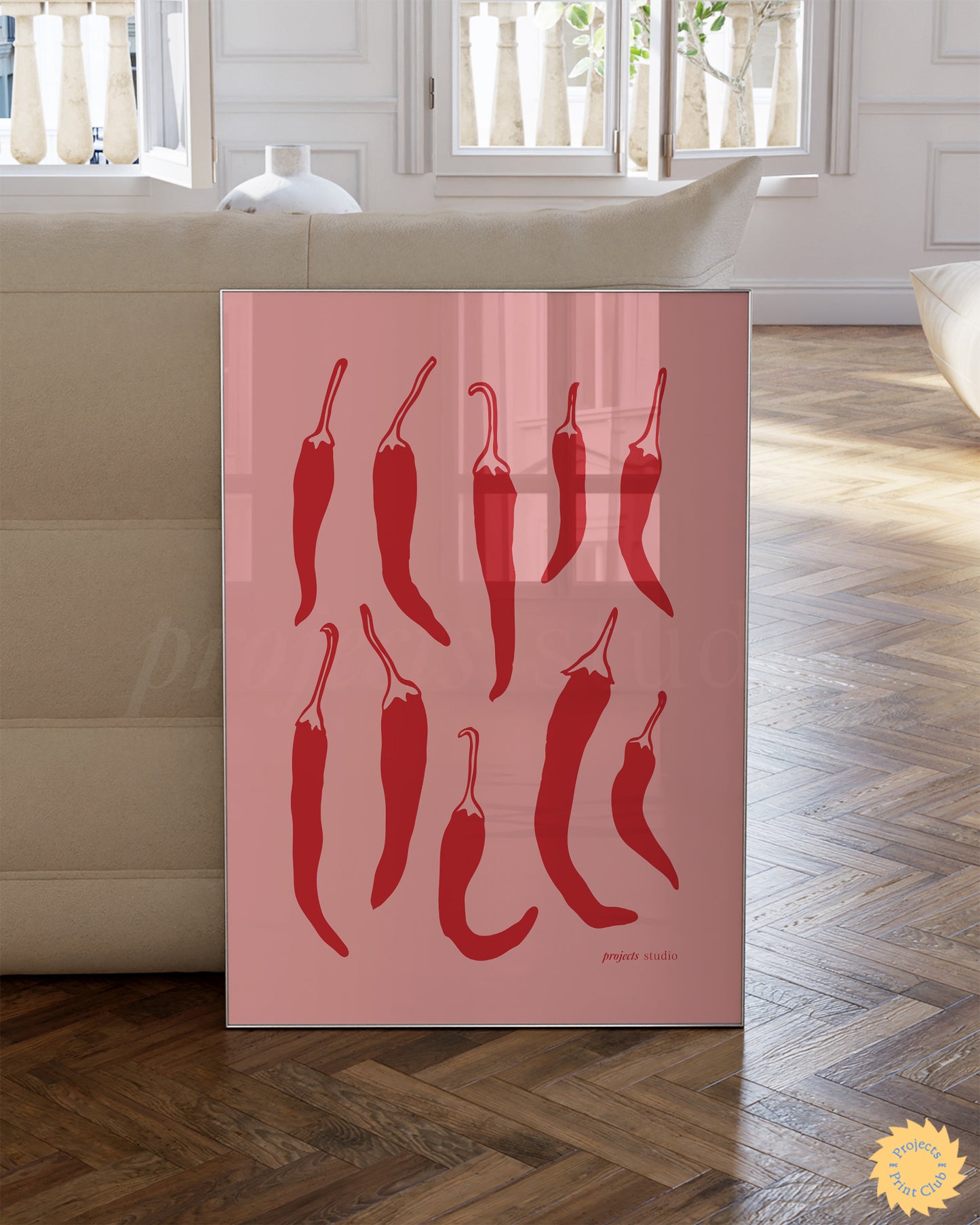 Spicy Chilli Print Pink ✹ Digital Download