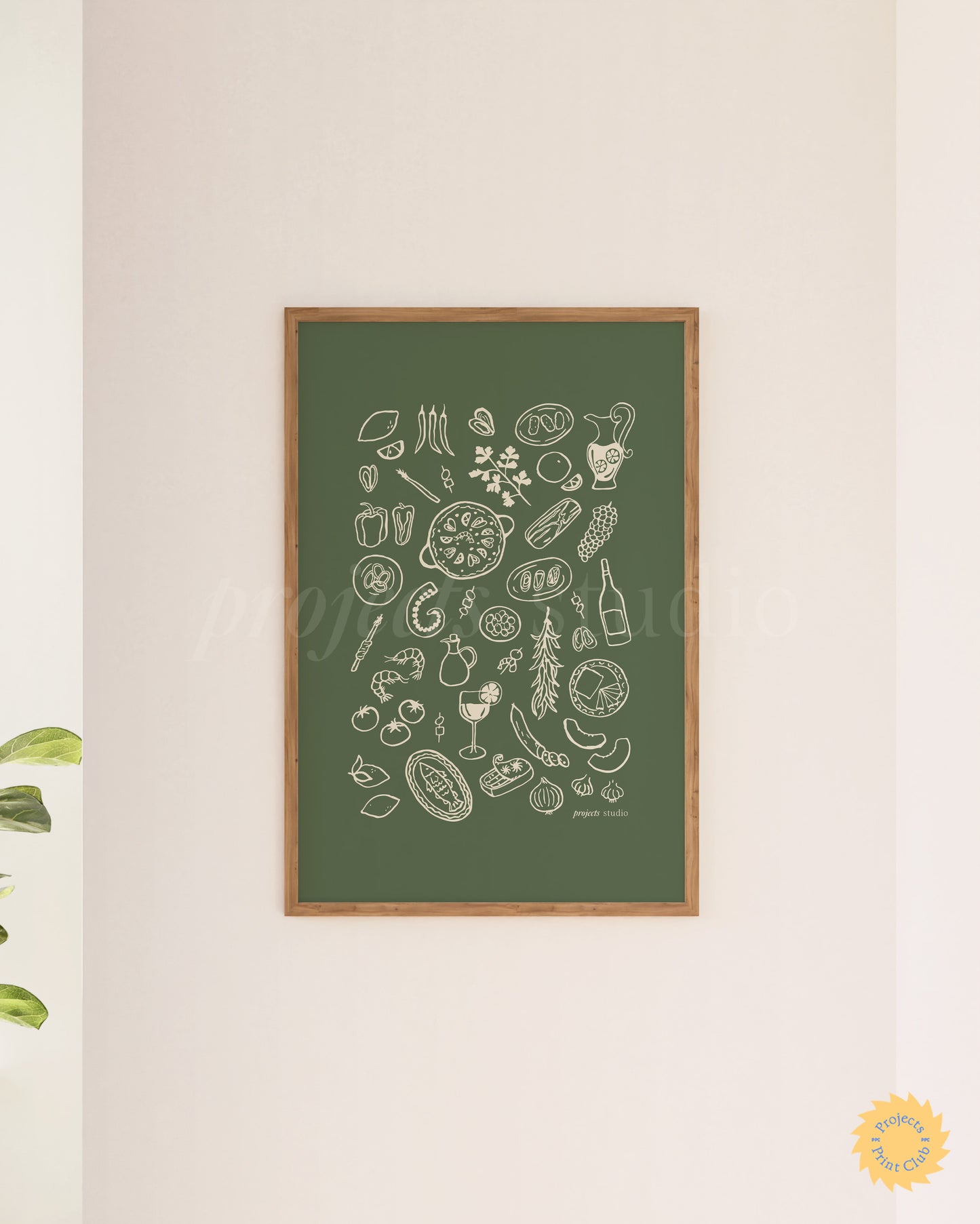 Spanish Summer Print Olive Green ✹ Digital Download