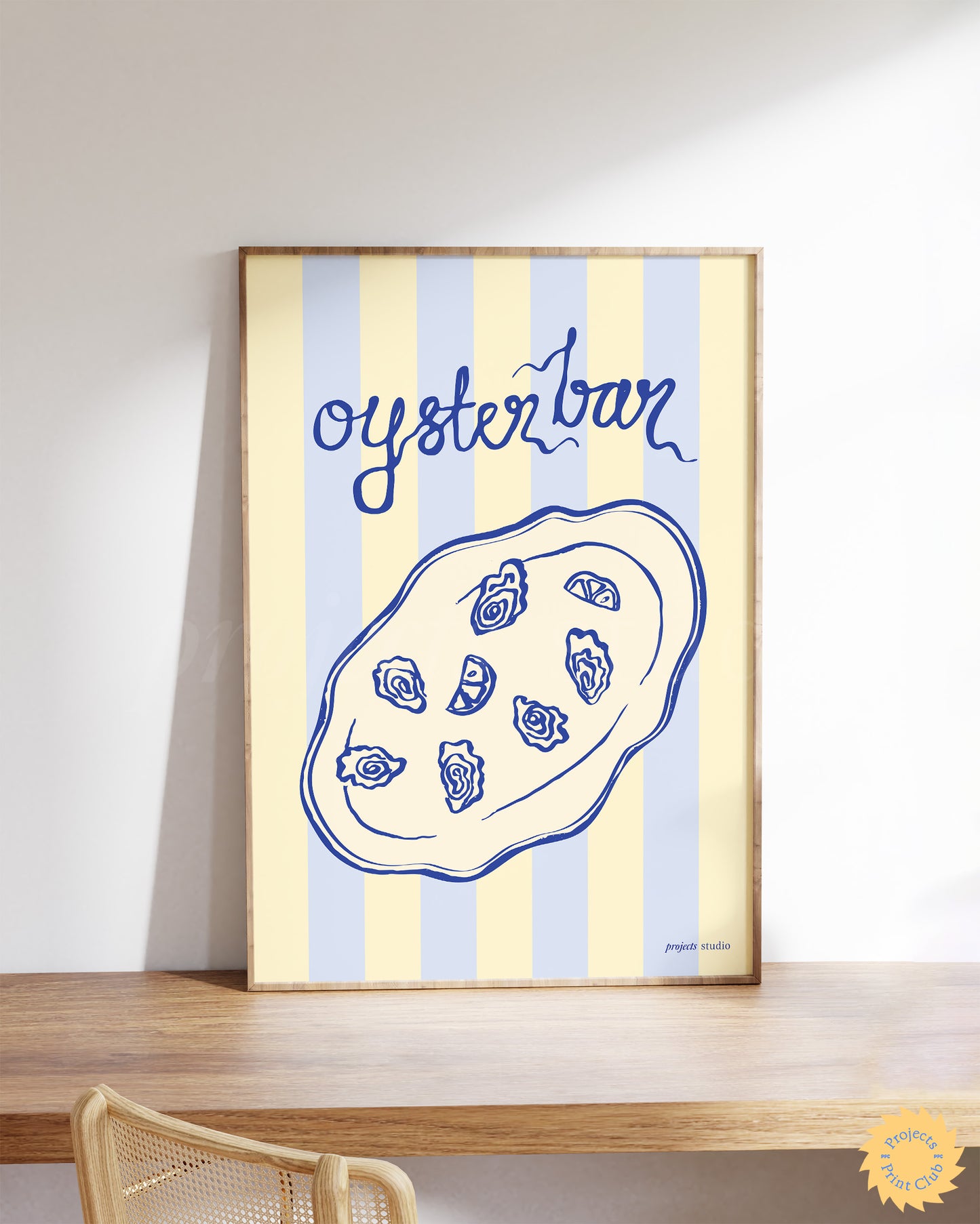 Oyster Bar Print Pastel Stripe ✹ Digital Download