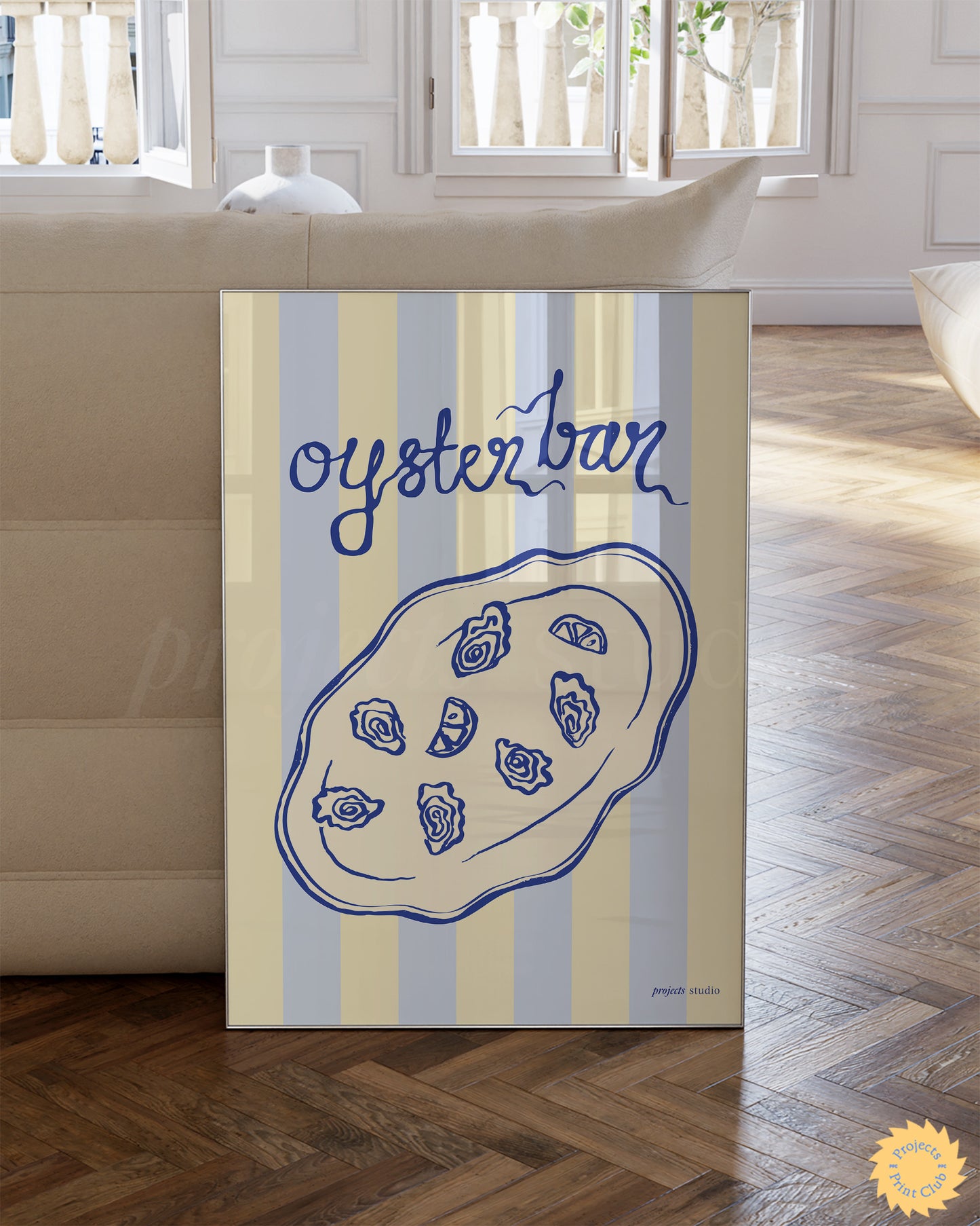 Oyster Bar Print Pastel Stripe ✹ Digital Download