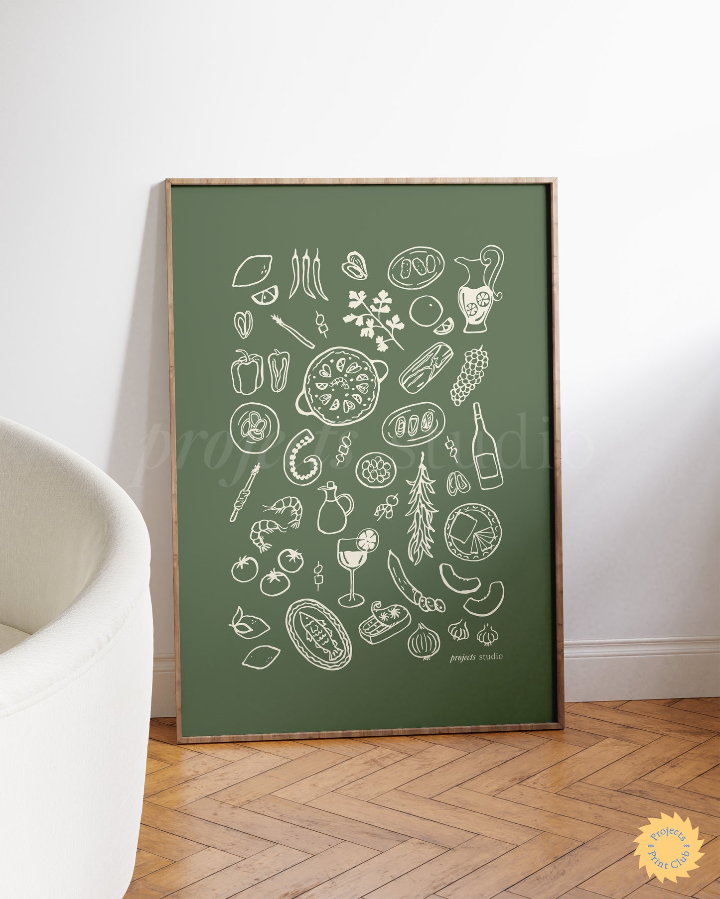 Spanish Summer Print Olive Green ✹ Digital Download