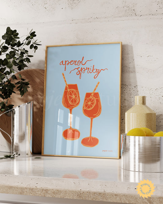 The Cocktail Series Print Aperol Spritz ✹ Digital Download