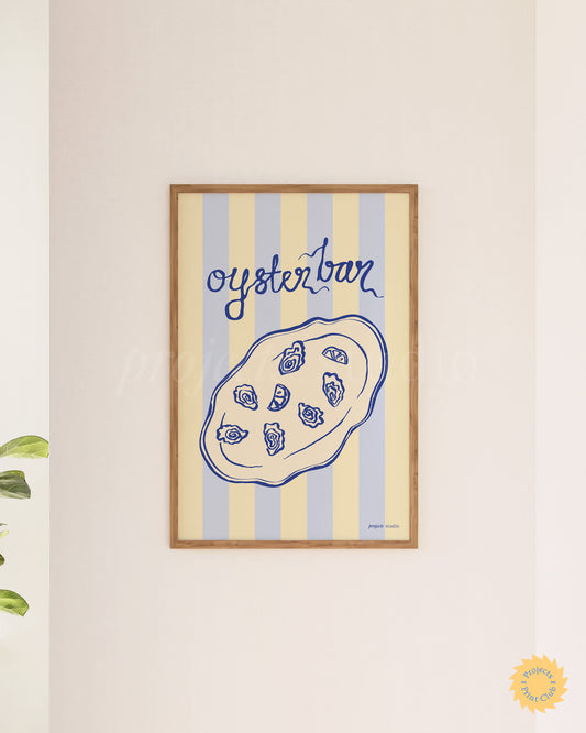 Oyster Bar Print Pastel Stripe ✹ Digital Download