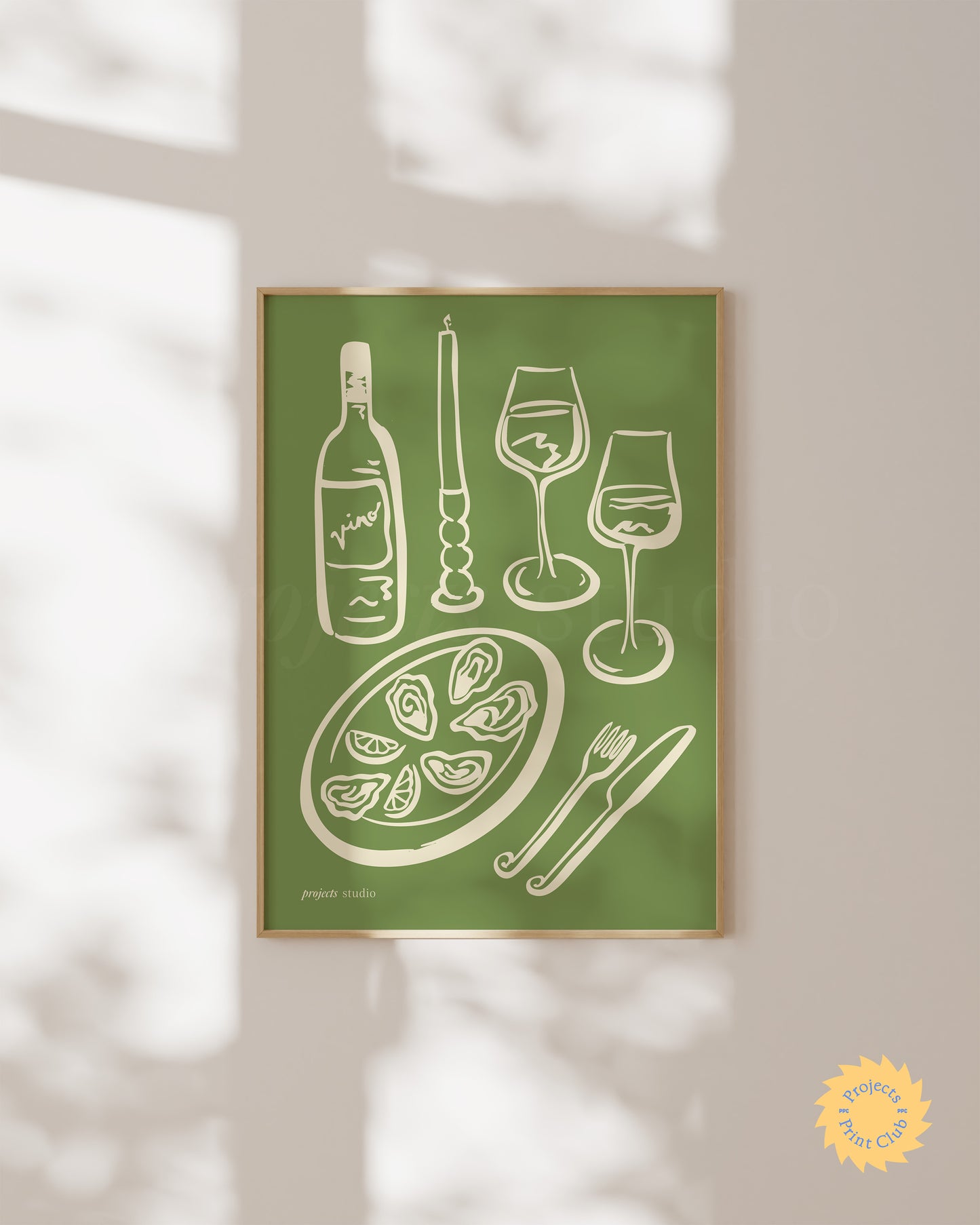 A Dinner Party Print Avocado Green ✹ Digital Download