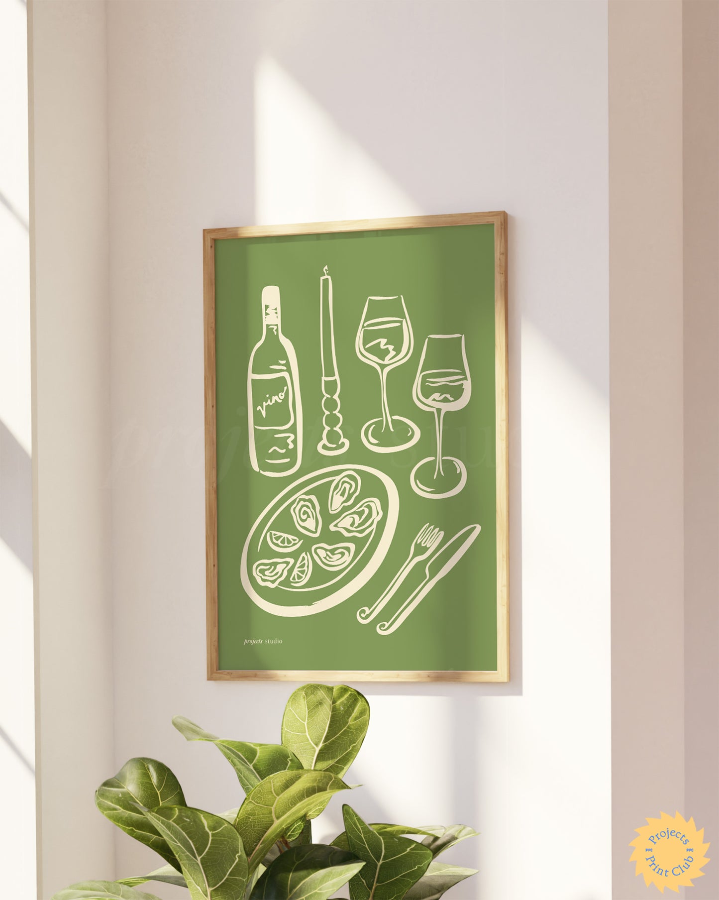 A Dinner Party Print Avocado Green ✹ Digital Download