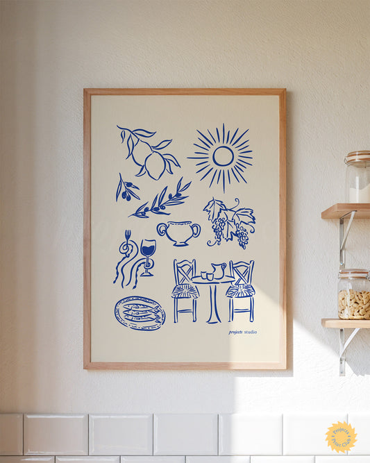 A Greek Taverna Print ✹ Digital Download