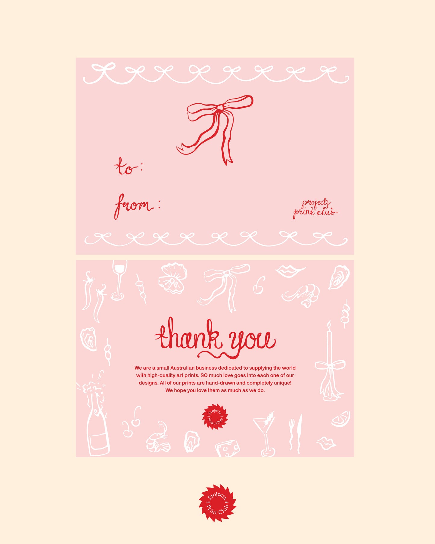 To You: Free Downloadable Thank You & Greeting Cards Pink