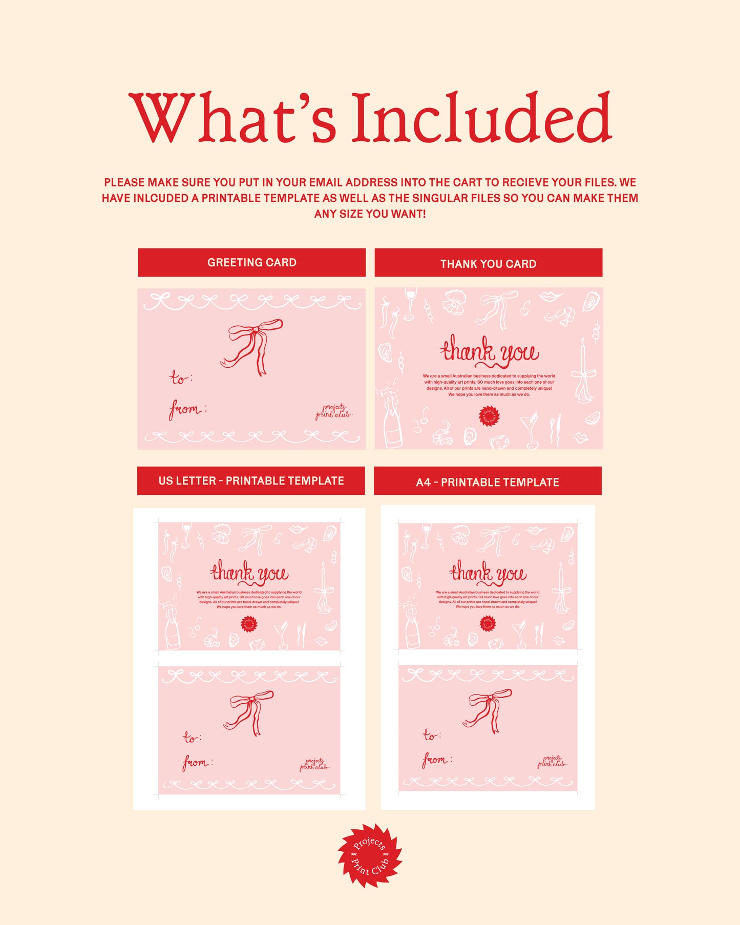 To You: Free Downloadable Thank You & Greeting Cards Pink